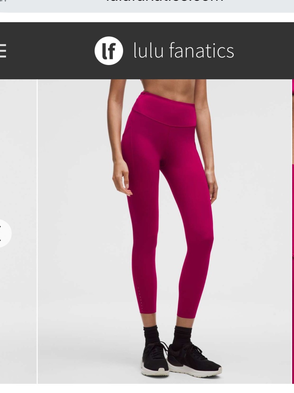 NWT Lululemon Fast and Free High-Rise Tight 25" 5 Pocket Sz 8 Berry Rumble